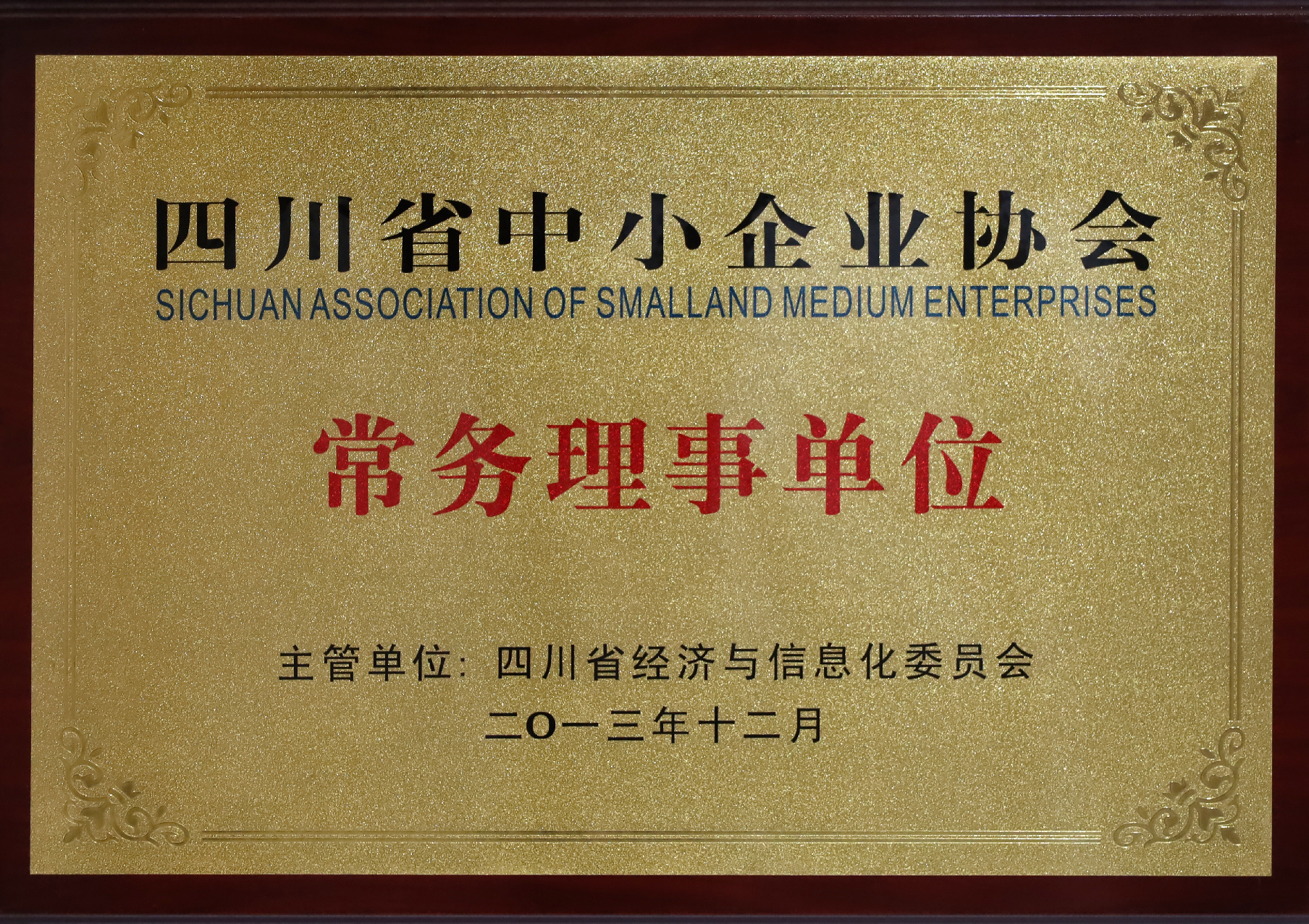 四川省中小企业协会常务理事单位